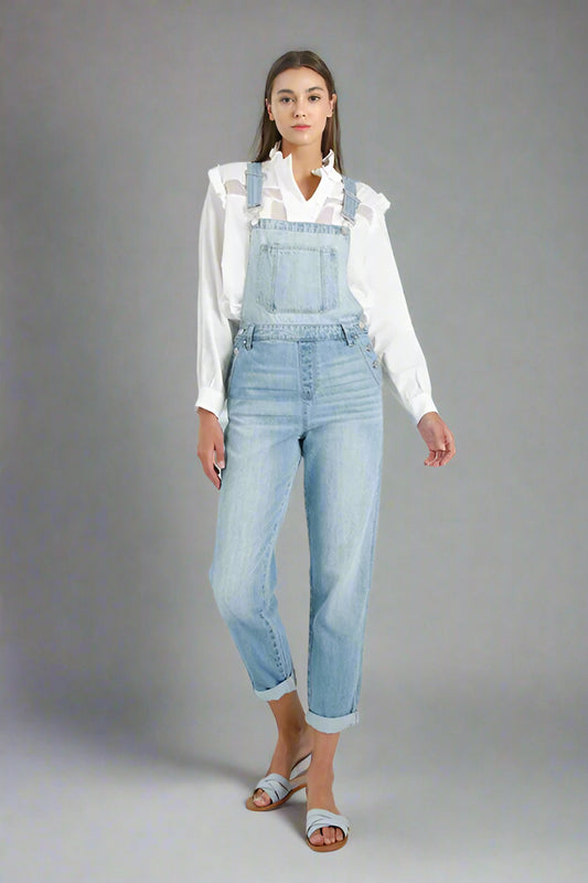 Pocket Detail Denim Overall Jumpsuit