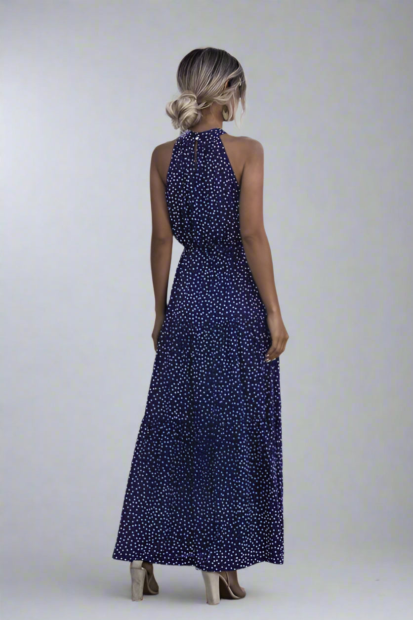 Womens Polka Dot Maxi Dress