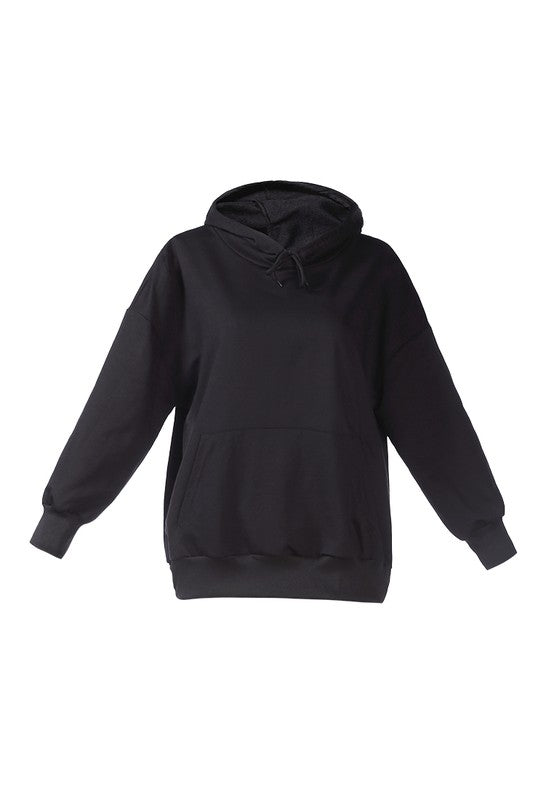 Melange Pullover Drawstring Hoodie