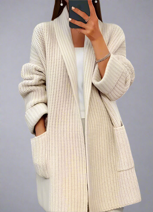 Knit cardigan with pockets