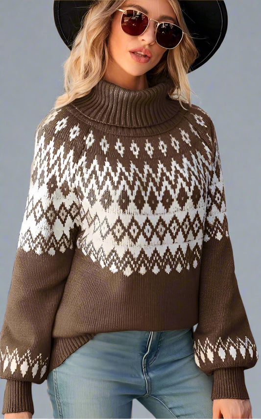 Turtle neck Knitted Sweater