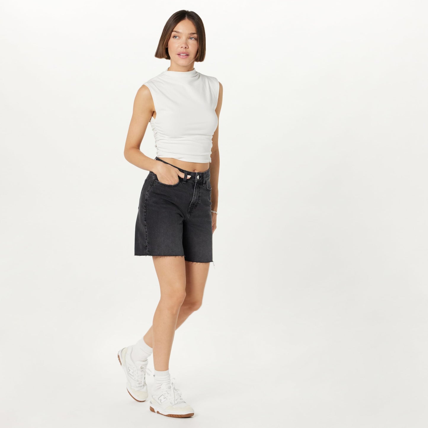The Drop Women's Mari Long Relaxed Denim Short