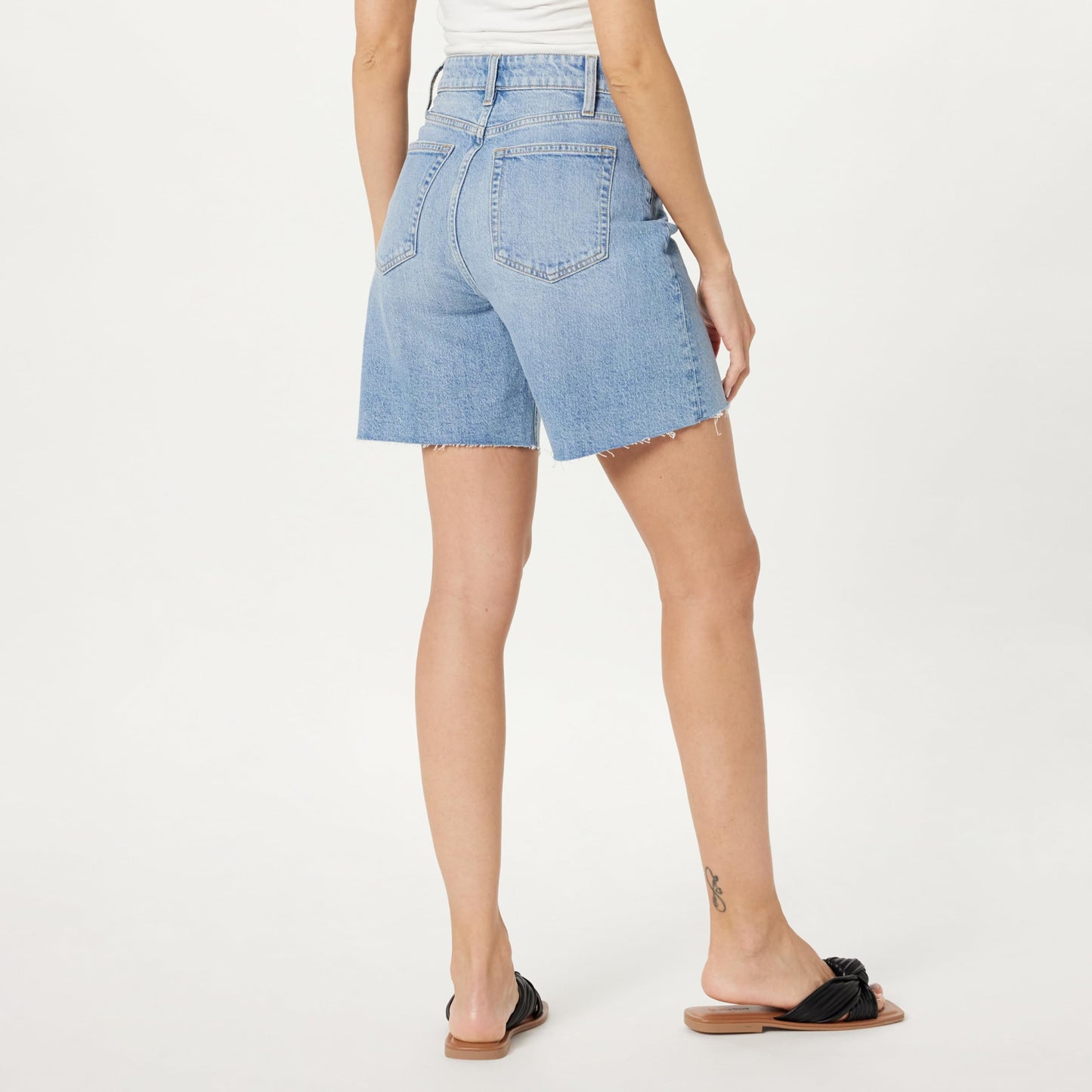 The Drop Women's Mari Long Relaxed Denim Short