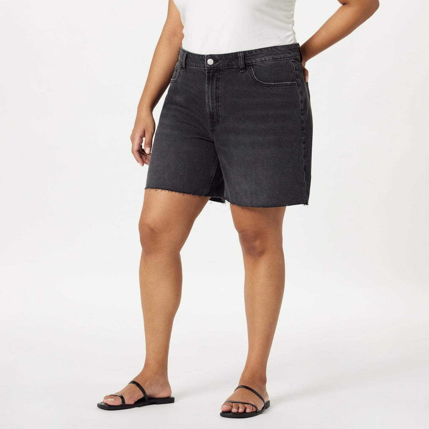 The Drop Women's Mari Long Relaxed Denim Short