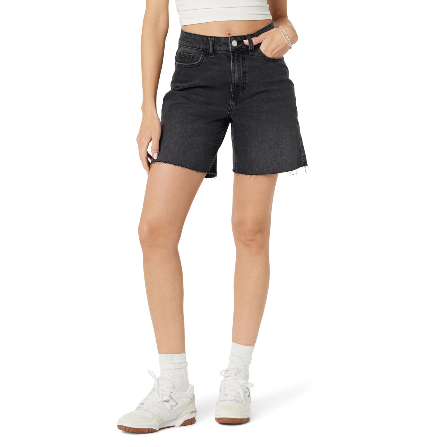 The Drop Women's Mari Long Relaxed Denim Short