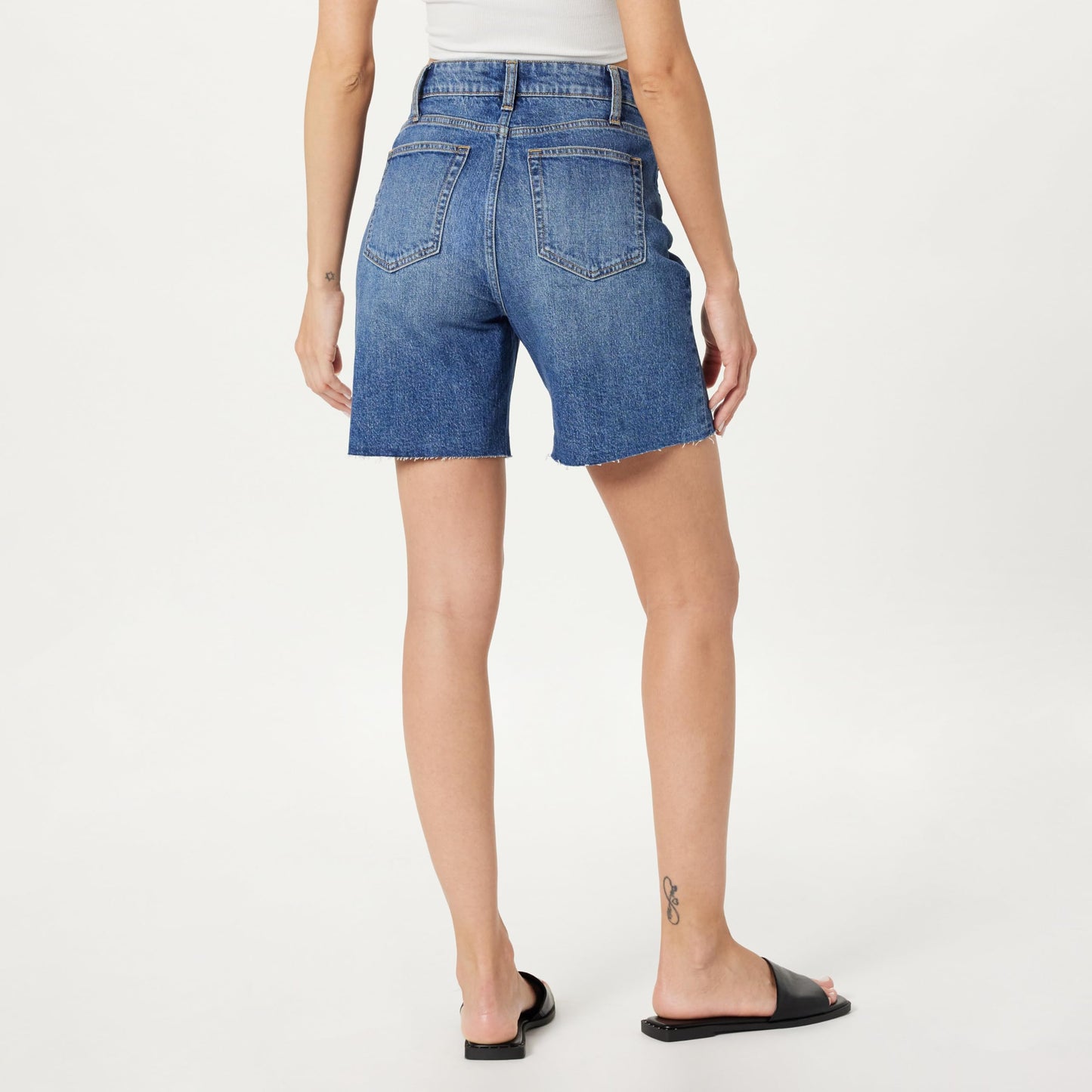 The Drop Women's Mari Long Relaxed Denim Short